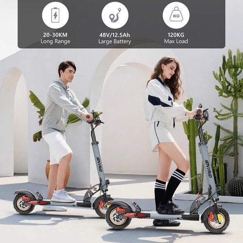 IENYRID A1 elektriskais skrejritenis, 250 W motors, 48 ​​V 12,5 Ah akumulators, 10 collu riepas, maksimālais ātrums 25 km/h, nobraucamais attālums 30 km, priekšējās un aizmugurējās mehāniskās disku bremzes, atsperu amortizatori
