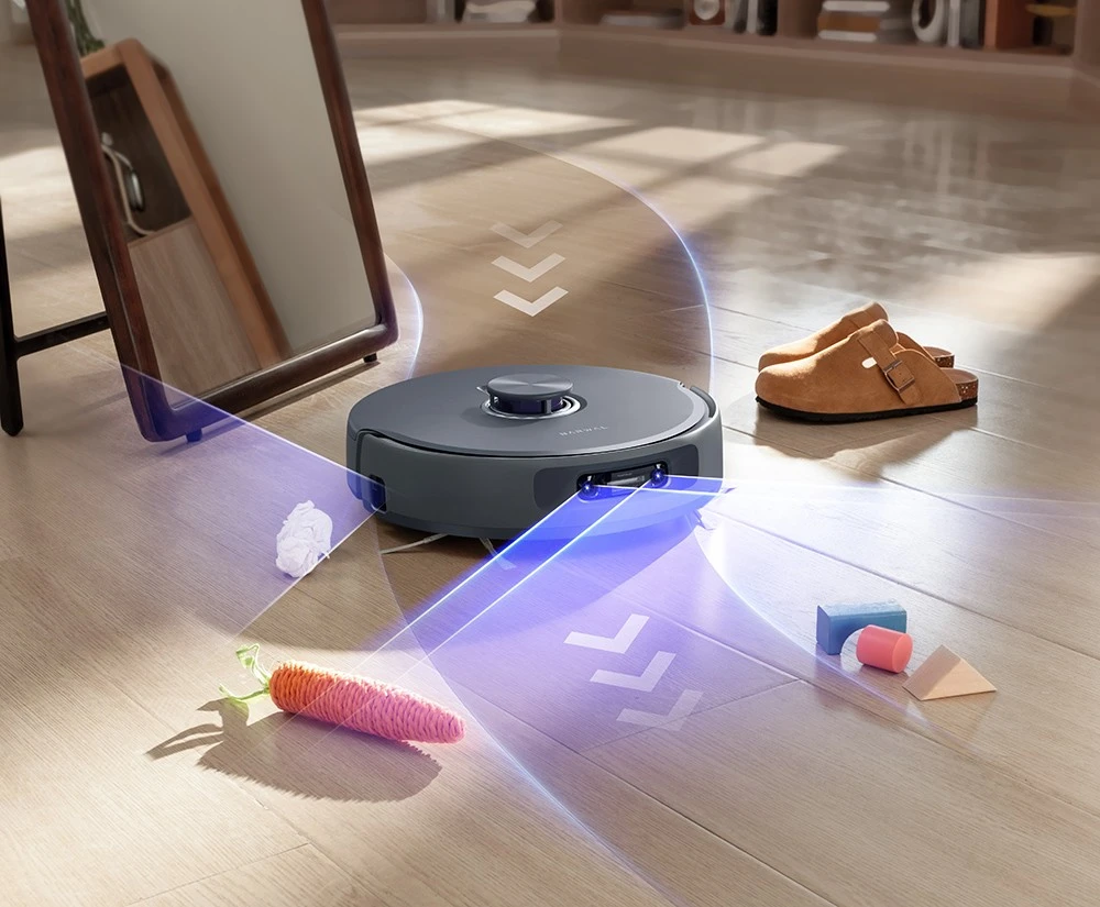 Aspirateur robot Narwal Freo Z10 Ultra avec station de base autovidante, aspiration 18,000 45 Pa, vision IA, technologie DirtSense, brosse anti-emmêlement, lavage à l'eau chaude 75-8 °C, navigation LDS, nettoyage XNUMXN, gris