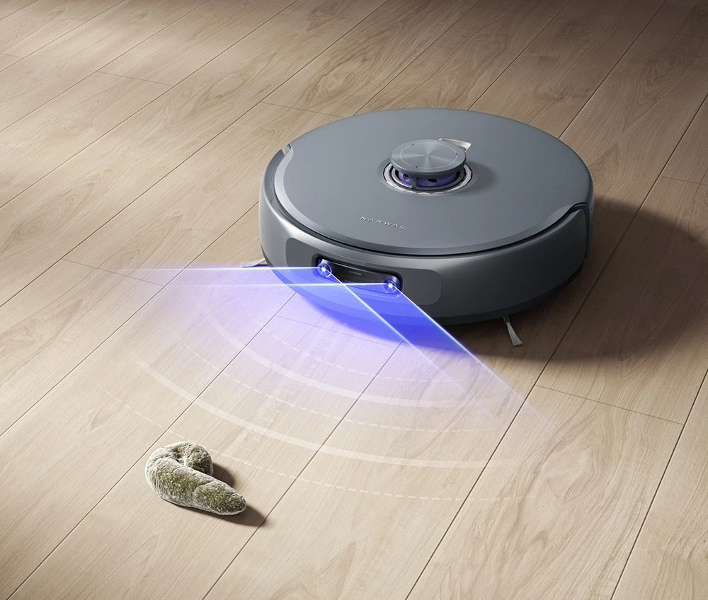 Narwal Freo Z10 Ultra Robot Vacuum with Self-emptying Base Station, 18,000Pa Suction, AI Vision, DirtSense Technology, Tangle-free Brush, 45-75°C Hot Water Wash, LDS Navigation, 8N Mopping, Gray