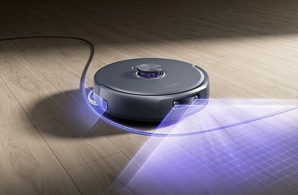 Narwal Freo Z10 Ultra Robot Vacuum with Self-emptying Base Station, 18,000Pa Suction, AI Vision, DirtSense Technology, Tangle-free Brush, 45-75°C Hot Water Wash, LDS Navigation, 8N Mopping, Gray