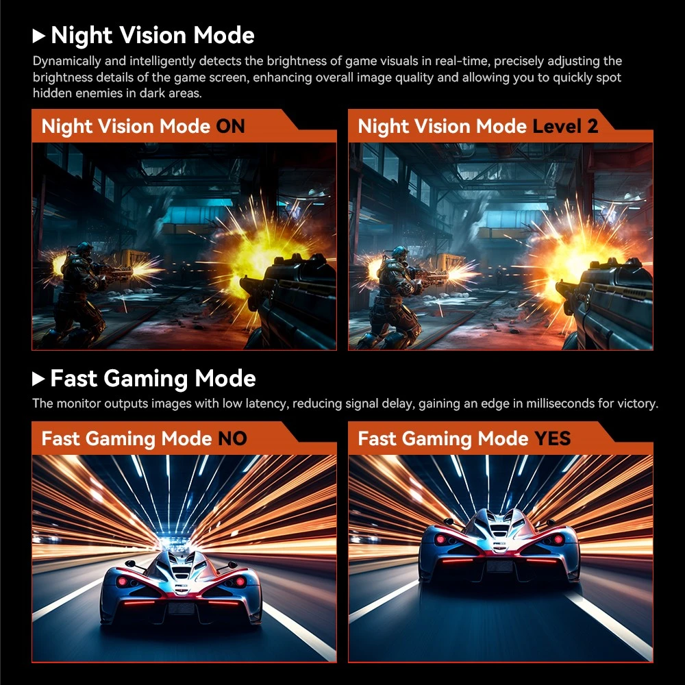 TITAN ARMY P2510S PLUS Gaming Monitor, 24.5 inch 2560*1440 FAST IPS Screen, 240Hz Refresh Rate, HDR500, 123% sRGB, Adaptive-Sync, Game+ Assist, PIP/PBP Display, Dynamic OD, 12 Scenario Modes, Low Blue Light, 2*HDMI2.0, 2*DP1.4, 1*Audio out