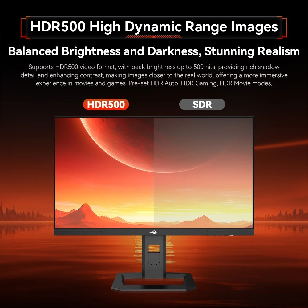 TITAN ARMY P2510S PLUS Gaming Monitor, 24.5 inch 2560*1440 FAST IPS Screen, 240Hz Refresh Rate, HDR500, 123% sRGB, Adaptive-Sync, Game+ Assist, PIP/PBP Display, Dynamic OD, 12 Scenario Modes, Low Blue Light, 2*HDMI2.0, 2*DP1.4, 1*Audio out
