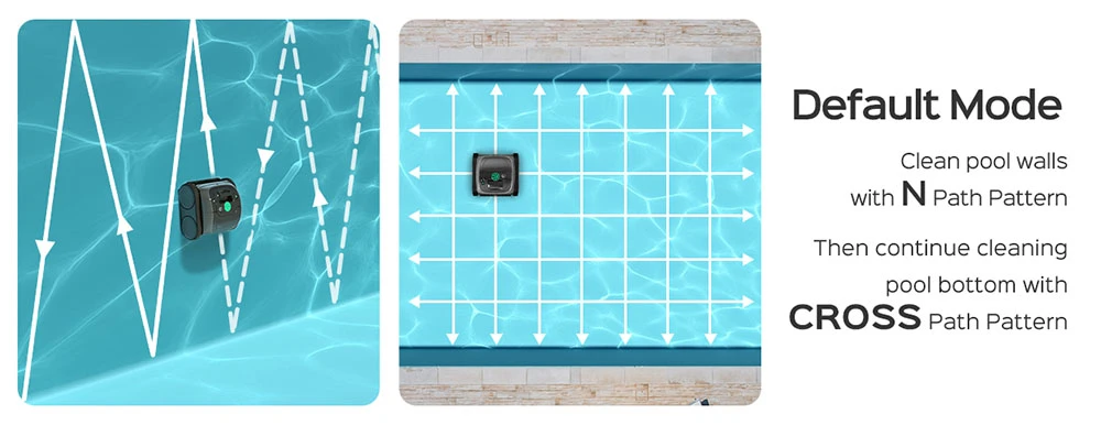 WYBOT C1 Akku-Poolroboter, 150 Min. Laufzeit, Wandklettern, intelligente Routenplanung, APP-Steuerung, f&uuml;r Pools bis 150 m&sup2;, Graugr&uuml;n