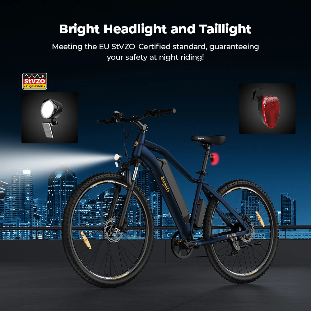 Eleglide Mopride 3 Bicicletă electrică, 250W Motor, 48V 12Ah Baterie, 29*,4 inch anvelope, 25km/h Viteză maximă, 120km Max Range, Braț hidraulic cu disc, Suspensie cu blocare, Shimano 7-Speed, LCD Display, Control al aplicației