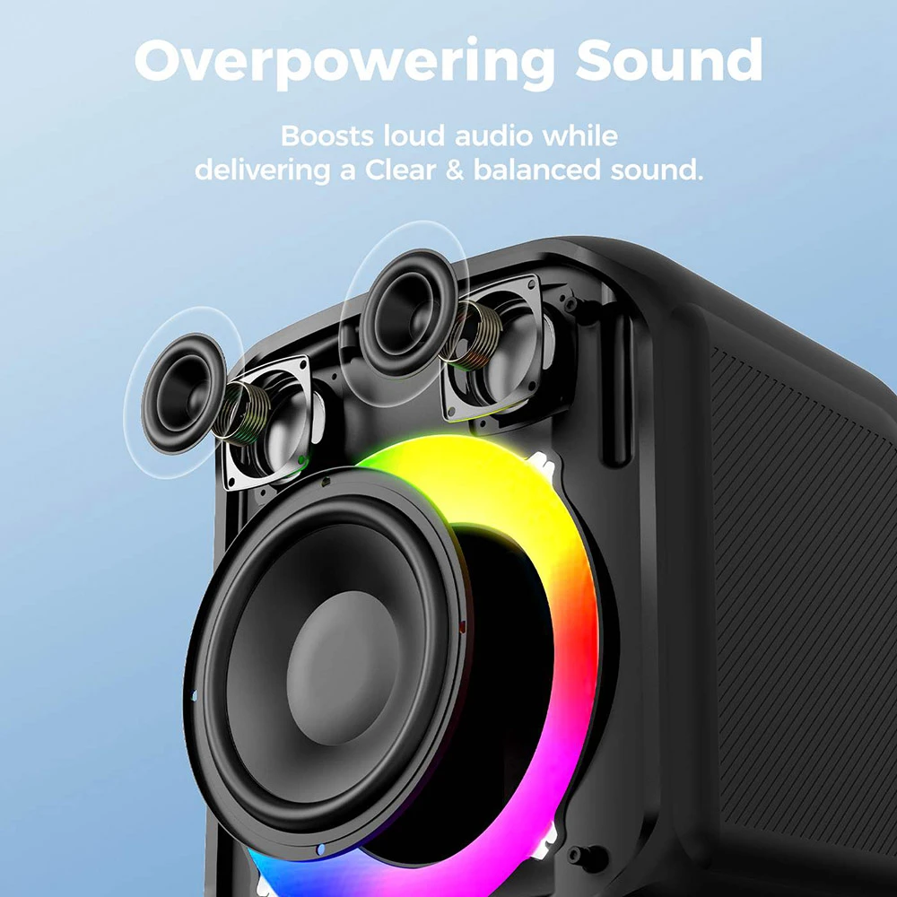 Sounarc L1 Party-Lautsprecher – Kompakte Leistung, endlose Partys 2 Der Sounarc L1 Party-Lautsprecher aus verschiedenen Blickwinkeln.