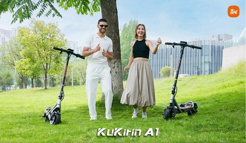 Kukirin A1 saliekams elektriskais skrejritenis, 800 W motors, 48 V 13 Ah akumulators, 10 collu vakuuma riepa, maksimālais ātrums 45 km/h, 45 km nobraukums, priekšējās un aizmugurējās disku bremzes, priekšējie un aizmugurējie amortizatori