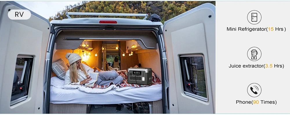 OUKITEL P1500 Plus Portable Power Station, 1800W 1536Wh Outdoor Generator, 4000 Cycles LiFePO4, APP Control