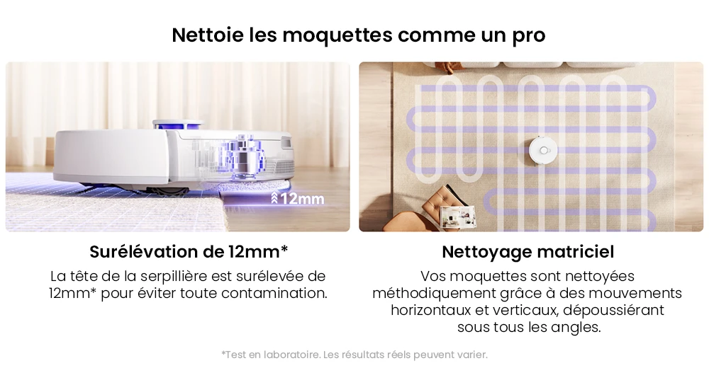 Aspirateur robot laveur NARWAL Freo Z10, anti-emmêlement, aspiration 15 000 Pa, s'adapte aux zones difficiles d'accès, autovidage, lavage et séchage à la serpillière, évite les obstacles, pour poils d'animaux et sols durs, blanc