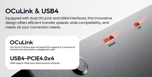 AOGSTAR AG02 OCuLink & USB4 eGPUドックドッキング AOOSTAR AG02 Station d'accueil eGPU avec port Oculink et USB4