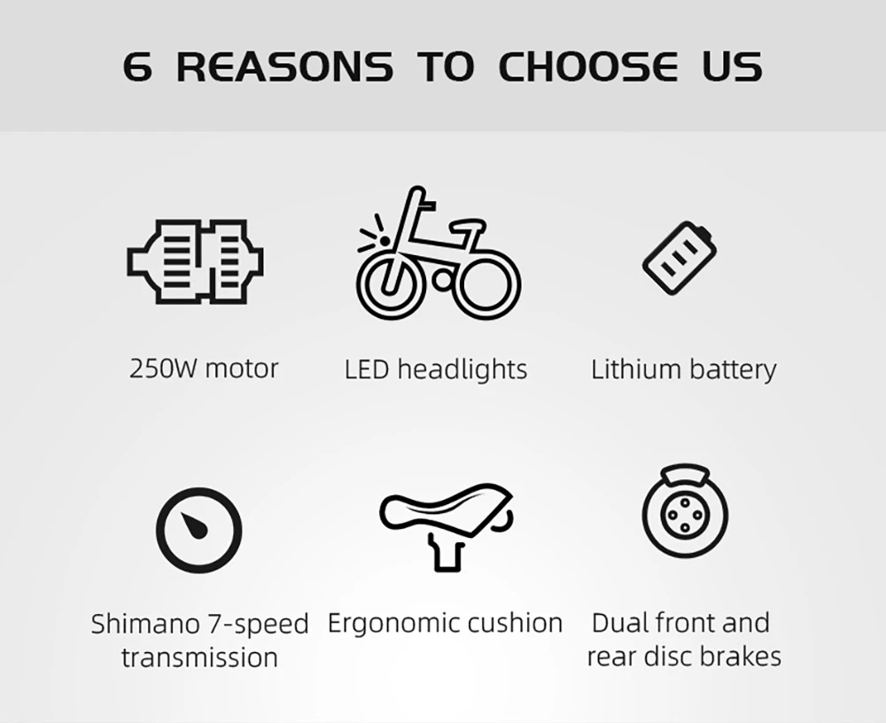 Bicicletta elettrica AVAKA R1, motore da 250 W, batteria da 36 V 7.8 Ah, pneumatici da 700 C, velocità massima 32 km/h, autonomia massima 45 km, freno a disco meccanico, Shimano a 7 velocità, display LCD intelligente - Bianco