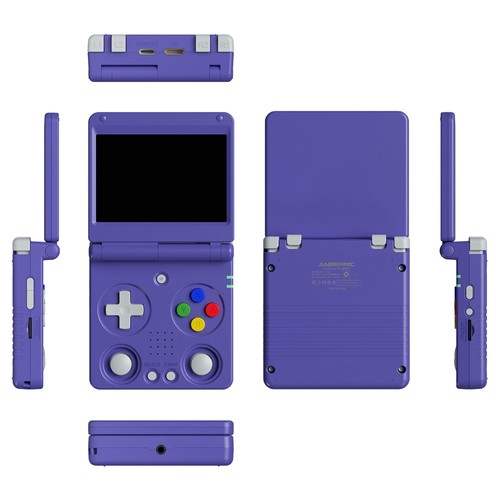 ANBERNIC RG34XXSP Flip Game Console 64GB 128GB Blue