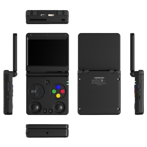 ANBERNIC RG34XXSP Flip Game Console 64GB Black