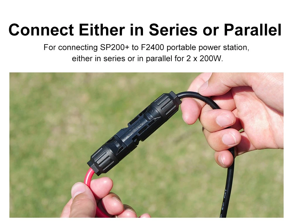 FOSSiBOT SP200+ 200W Portable Solar Panel, 23.4% High Cell Efficiency, for Home, RV, Camping, Blackout - Green