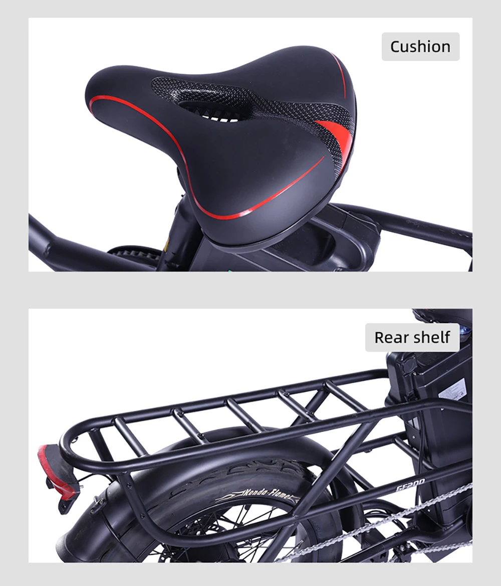 Bicicletta elettrica GOGOBEST GF200, motore da 500 W, batteria da 48 V 15.6 Ah, pneumatici da 20 x 3.0 pollici, velocità massima 45 km/h, autonomia massima 80 km, freni a disco meccanici, Shimano a 7 velocità, display LCD - Verde