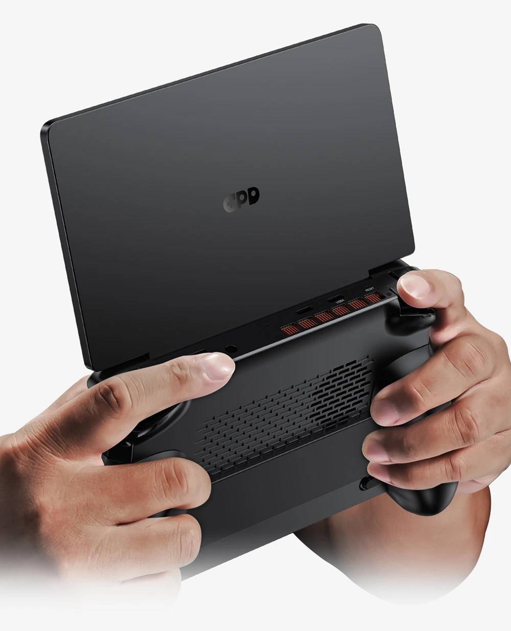 Console de jeu portable GPD WIN Mini (2025), écran 7'' 1920x1080, AMD Ryzen AI 9 HX 370 12 cœurs, fréquence max. 5,1 GHz, 120 Hz, 64 Go de RAM LPDDR5x, SSD 2 To, Wi-Fi 6E, Bluetooth 5.3, haut-parleurs hyper-linéaires, 1 port USB 4, 1 port USB 3.2 Type-C, 1 port USB Type-A, 1 port MicroSD - Noir, prise UE