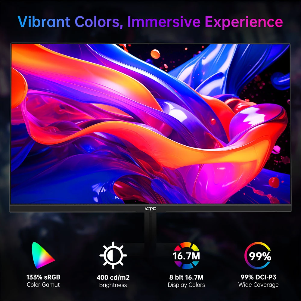 KTC H24F8 Gaming-Monitor, 23,8 Zoll 1920 x 1080 16:9 Fast IPS-Bildschirm, 190 Hz Bildwiederholfrequenz, 1 ms Reaktionszeit, HDR10, 135 % sRGB, Adaptive Sync, Dynamic Action Sync, Game Assist, Low Blue Light und TFlicker-frei