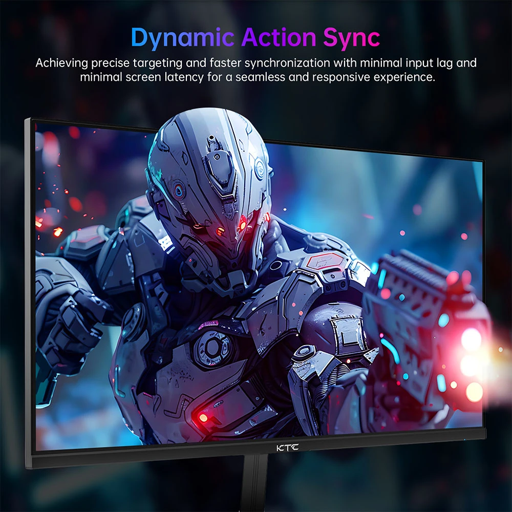 KTC H24F8 Gaming-Monitor, 23,8 Zoll 1920 x 1080 16:9 Fast IPS-Bildschirm, 190 Hz Bildwiederholfrequenz, 1 ms Reaktionszeit, HDR10, 135 % sRGB, Adaptive Sync, Dynamic Action Sync, Game Assist, Low Blue Light und TFlicker-frei