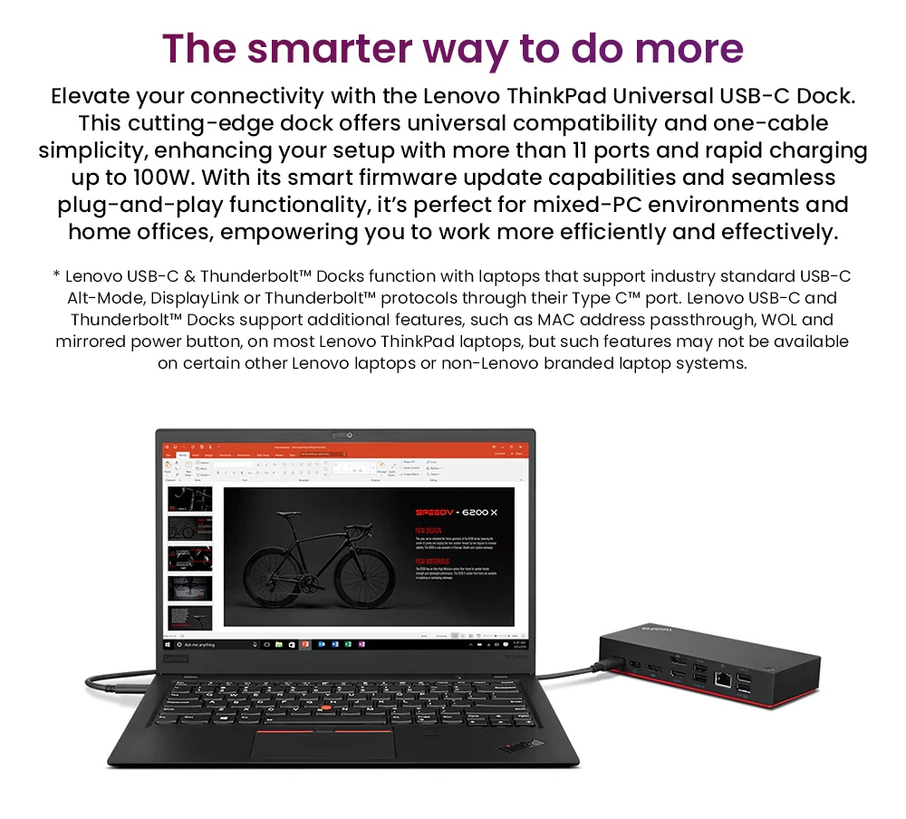 Station d'accueil USB-C universelle Lenovo ThinkPad