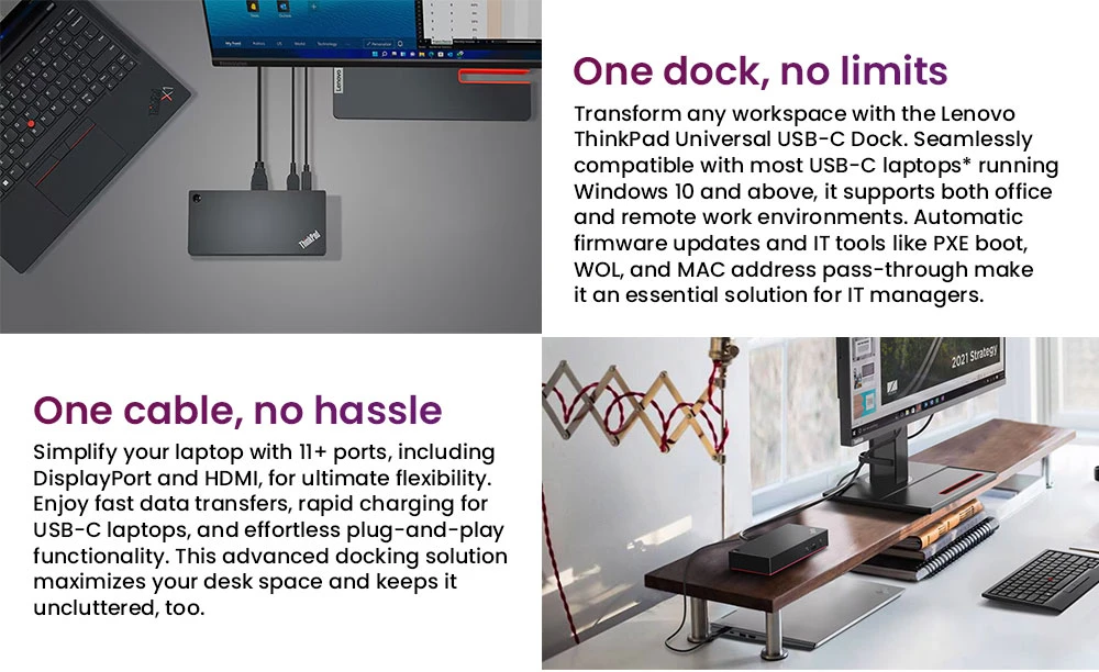 Station d'accueil USB-C universelle Lenovo ThinkPad