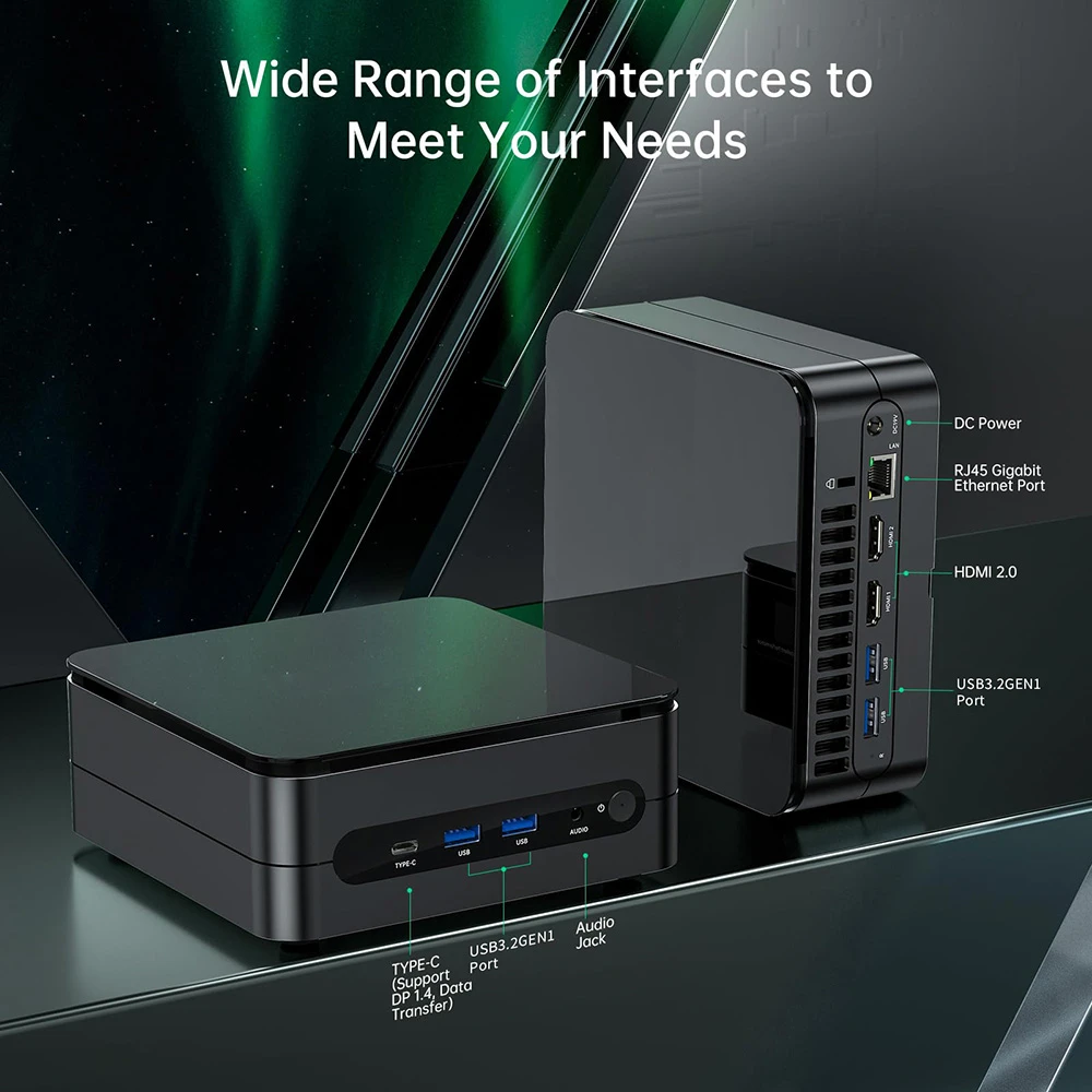 Refurbished OUVIS F1A Mini PC, Intel Core Ultra 5 155H 16 Cores Up to 4.8GHz, 16GB RAM 1TB SSD, 2*HDMI+1*Type-C 4K 60Hz Triple Display, WiFi 6 Bluetooth 5.2, 4*USB 3.2 1*RJ45 1*Audio - EU Plug