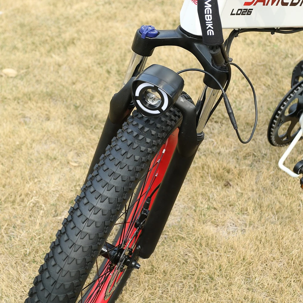 Vélo électrique Samebike LO26-Plus, moteur 1000 W, batterie 48 V 15 Ah, pneus 26 pouces, vitesse maximale 45 km/h, autonomie 100 km, freins à disque hydrauliques, double suspension réglable, Shimano 7 vitesses - Noir