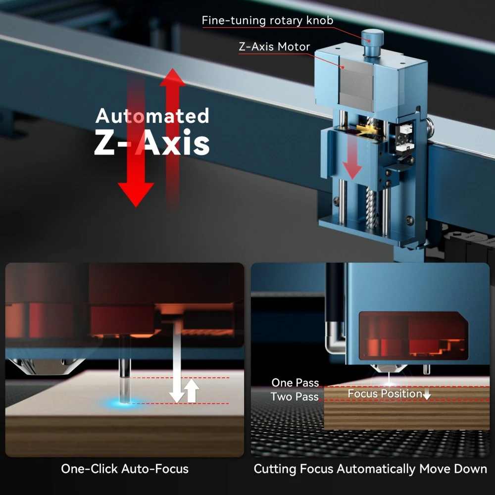 Graveur laser SCULPFUN S70 MAX 70 W, vitesse rapide de 36 000 mm/min, point laser 0,15 × 0,12 mm, 830 x 800 mm