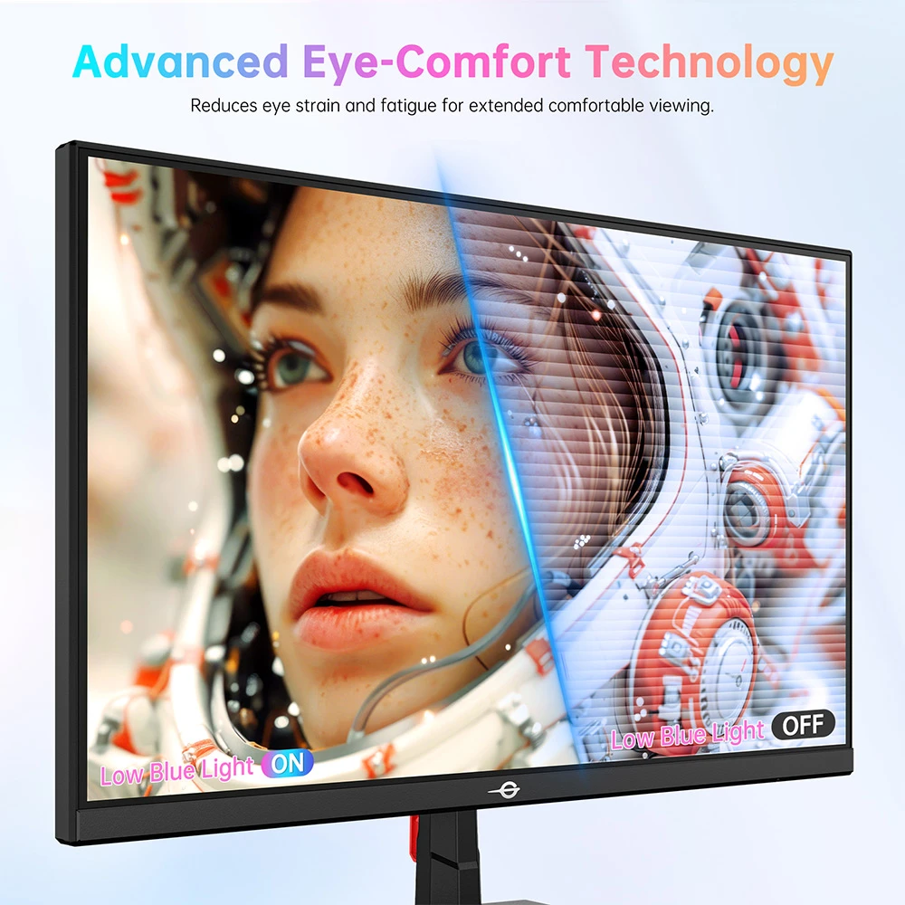 Màn hình văn phòng TITAN ARMY P2418C, 23.8 inch 1920*1080 16:9 CSOT IPS, Tốc độ làm mới 144Hz, Tỷ lệ tương phản 1500:1, Góc nhìn 178°, HDR400, 6 chế độ cảnh, Ánh sáng xanh thấp & Không nhấp nháy, Hỗ trợ gắn VESA