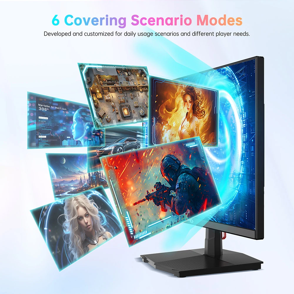 Màn hình văn phòng TITAN ARMY P2418C, 23.8 inch 1920*1080 16:9 CSOT IPS, Tốc độ làm mới 144Hz, Tỷ lệ tương phản 1500:1, Góc nhìn 178°, HDR400, 6 chế độ cảnh, Ánh sáng xanh thấp & Không nhấp nháy, Hỗ trợ gắn VESA