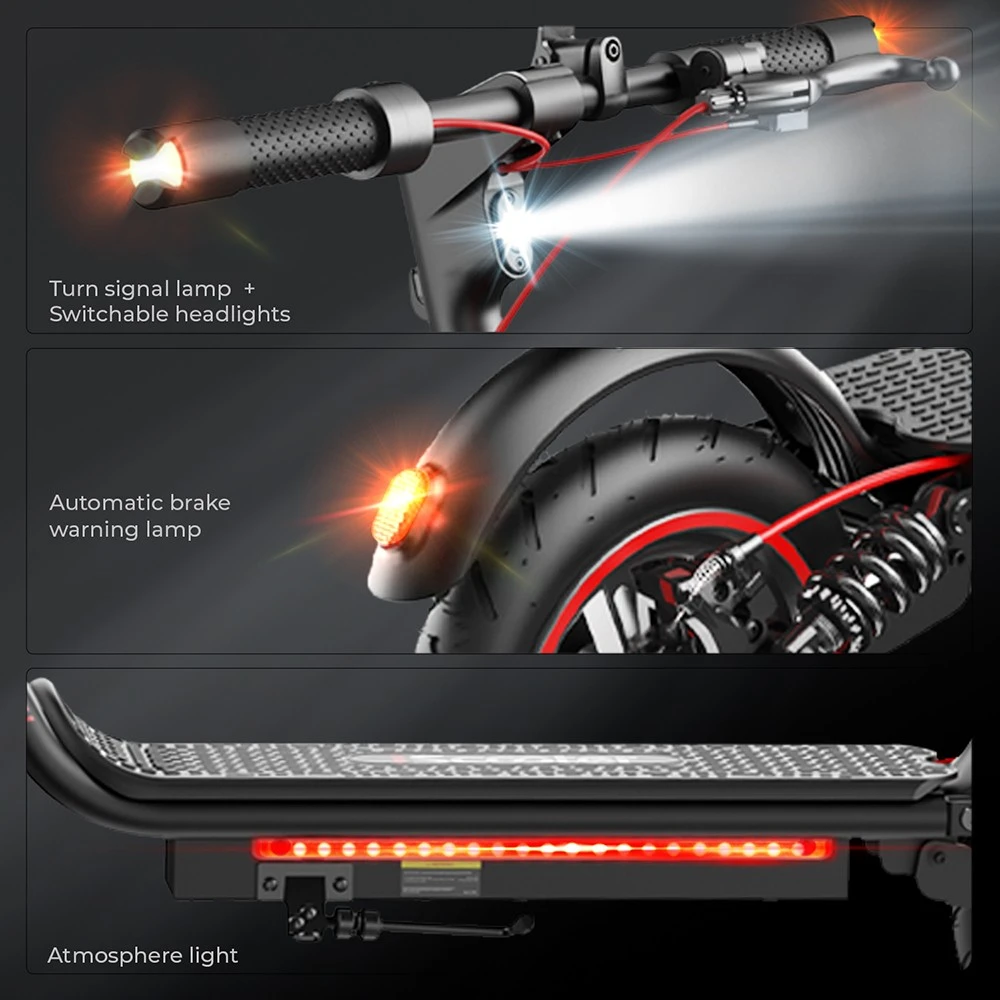 iScooter W7 Electric Scooter, 350W Motor, 42V 7.8AH Battery, 8.5-inch Inflatable Tire, 35km/h Max Speed, 30km Range, Disc Brake, Dual Shock Absorption, APP Control