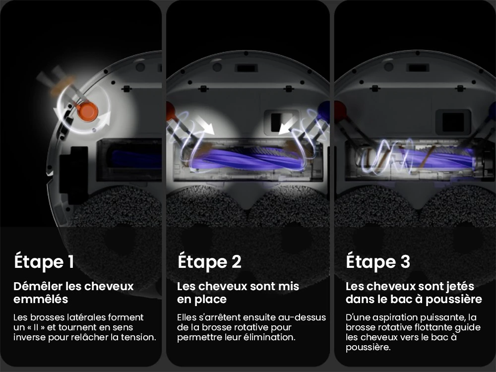 Aspirateur robot laveur NARWAL Freo Z10, anti-emmêlement, aspiration 15 000 Pa, s'adapte aux zones difficiles d'accès, autovidage, lavage et séchage à la serpillière, évite les obstacles, pour poils d'animaux et sols durs, blanc