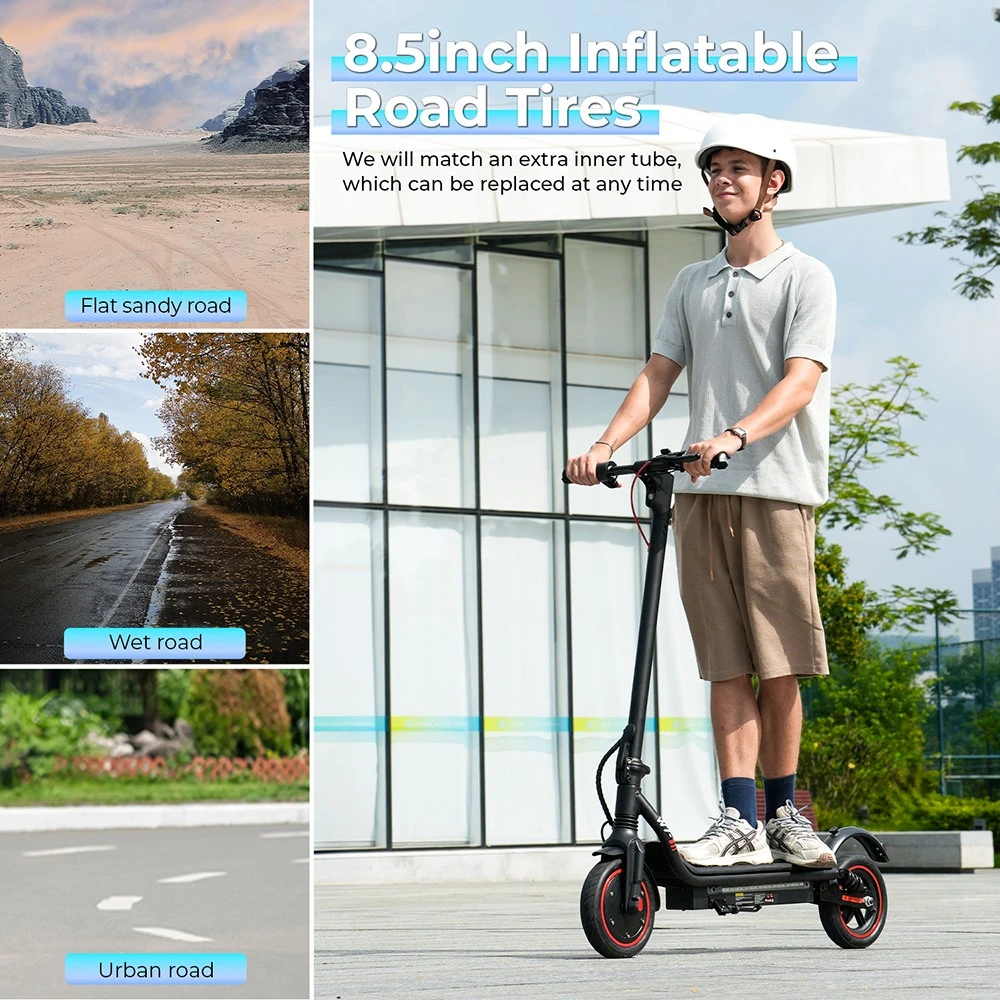 iScooter W7 Electric Scooter, 350W Motor, 42V 7.8AH Battery, 8.5-inch Inflatable Tire, 35km/h Max Speed, 30km Range, Disc Brake, Dual Shock Absorption, APP Control