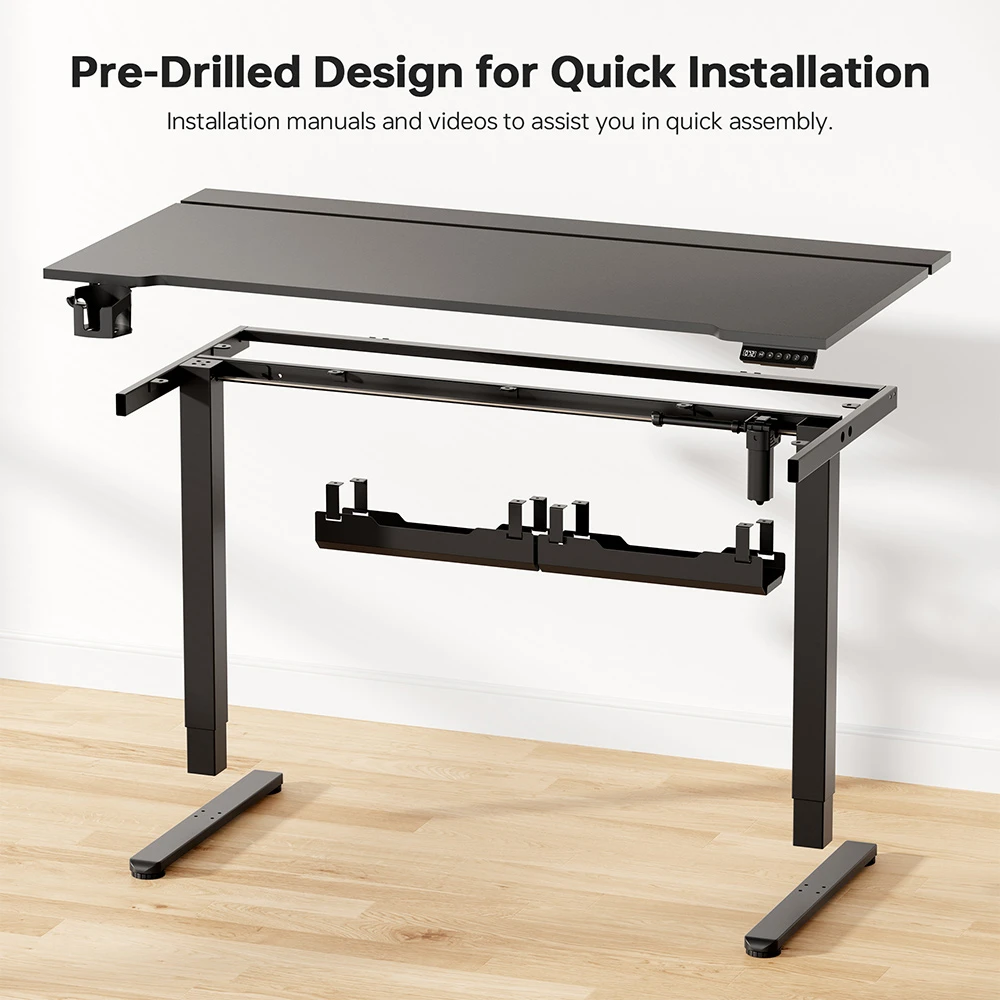 ACGAM JSD5-A1-02 Height Adjustable Electric Desk with RGB LED Light Strip