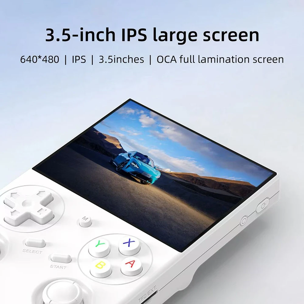 ANBERNIC RG35XXPro Κονσόλα παιχνιδιών, 64GB + 128GB TF κάρτα με 11000+ παιχνίδια, 3.5 ιντσών IPS οθόνη, 30+ εξομοιωτές, εφαρμογή πολυμέσων, 7 ώρες παιχνιδιού, διπλά χειριστήρια - Μαύρο