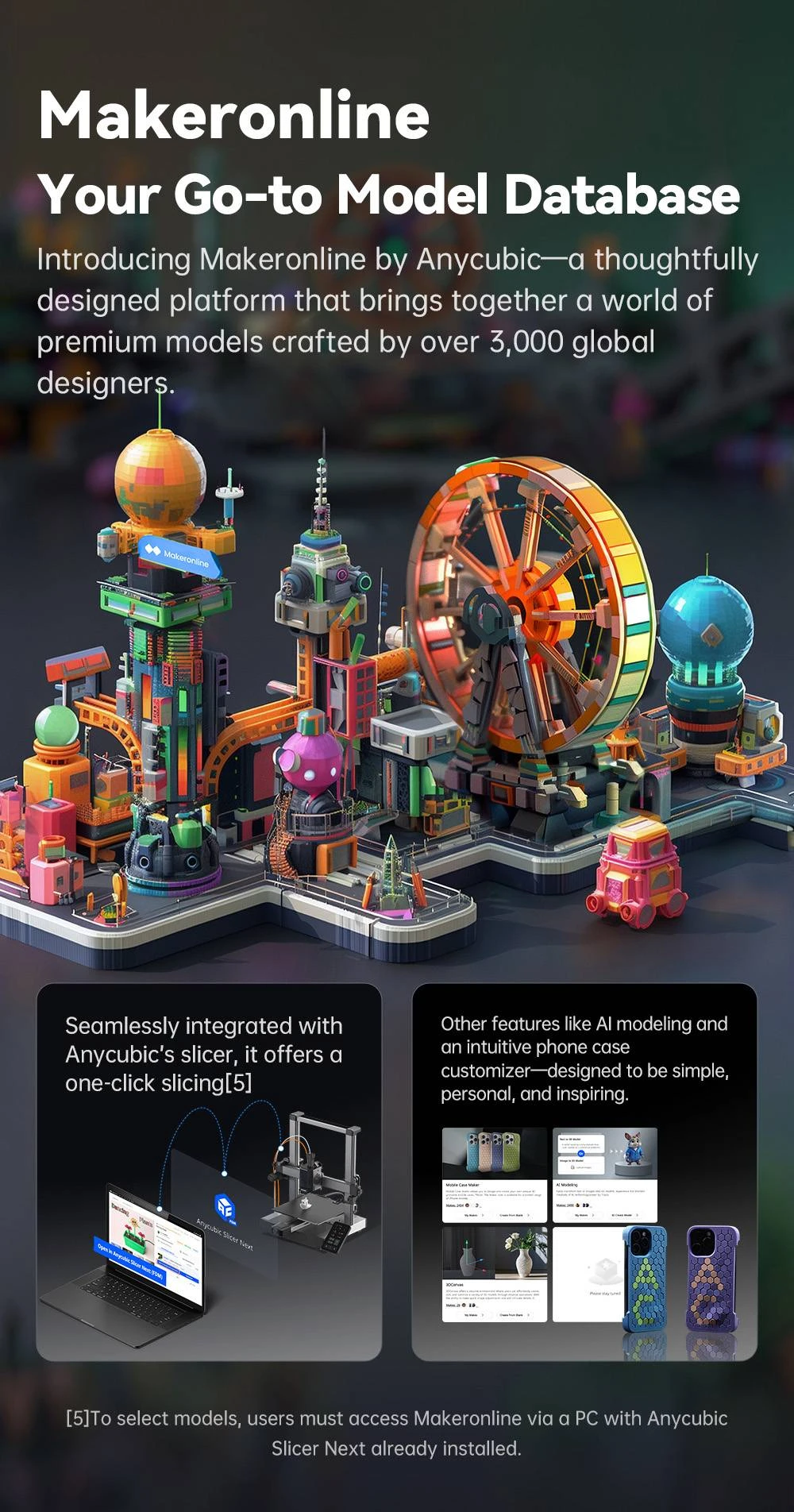 Imprimante 3D Anycubic Kobra 3 V2 Combo, ACE Pro Multicolore, caméra 720p, vitesse 600 mm/s, nivellement automatique, séchage du filament, 255 x 255 x 260 mm