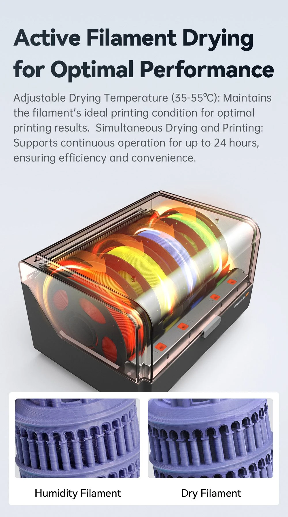 Imprimante 3D Anycubic Kobra 3 V2 Combo, ACE Pro Multicolore, caméra 720p, vitesse 600 mm/s, nivellement automatique, séchage du filament, 255 x 255 x 260 mm