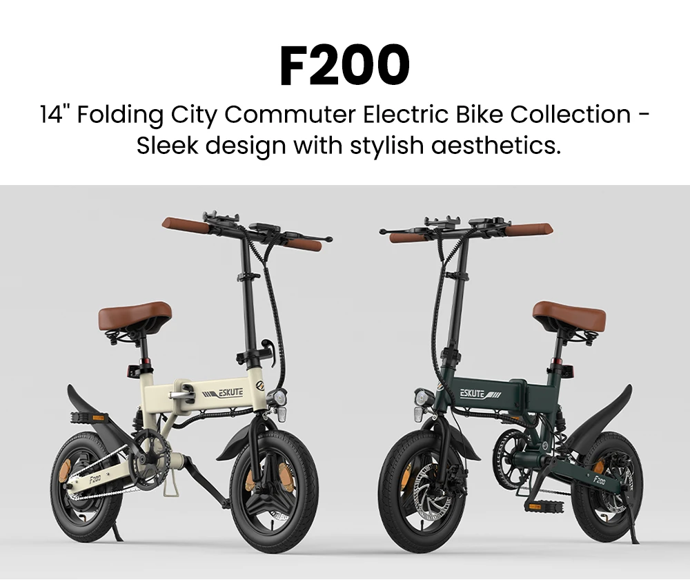 ESKUTE F200 összecsukható elektromos kerékpár – Kompakt kialakítás