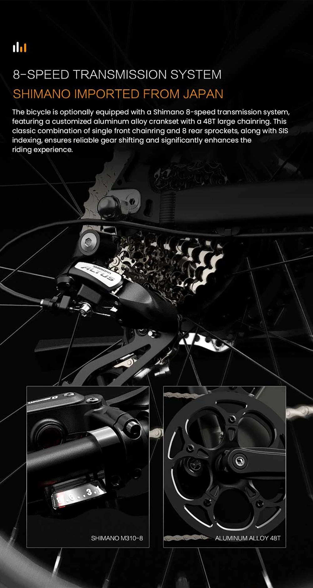 Bicicletta elettrica LANKELEISI RX600PRO, motore da 250 W, batteria da 48 V 20 Ah, pneumatici da 29 pollici, velocità massima 25 km/h, autonomia 150 km, freno a disco idraulico, ammortizzatore a molla idraulica, cambio Shimano a 8 velocità - Nero/Giallo