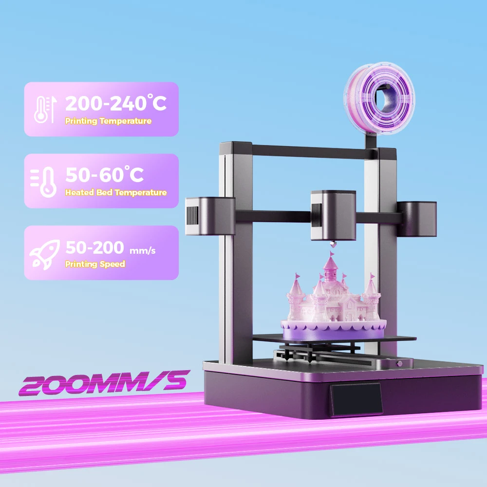 Mecpow Filament PLA,1kg - Arc-en-Ciel