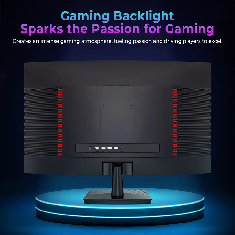 TITAN ARMY C32C1S Moniteur de jeu incurvé 1500R, panneau rapide HVA 2560 x 1440 de 31,5 pouces, taux de rafraîchissement de 260 Hz, 1 ms GTG, synchronisation adaptative, HDR400, 99 % sRGB, mode Game Plus, prise en charge de l'affichage PIP et PBP