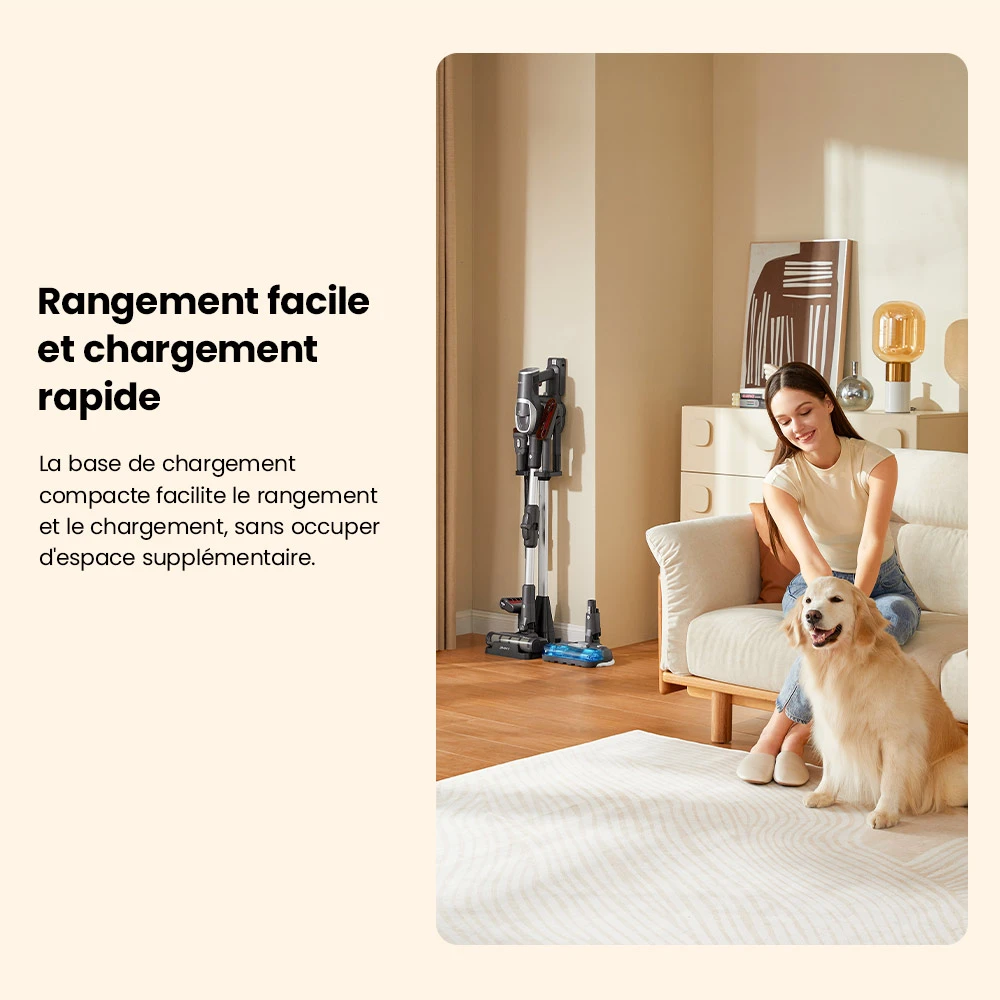 JIMMY JV9 Pro Aqua Aspirateur sans fil, 160AW puissance d’aspiration, autonomie 45min, filtre HEPA, réservoir à poussière 0,6L, réservoir d’eau 500ml, écran LED, gris