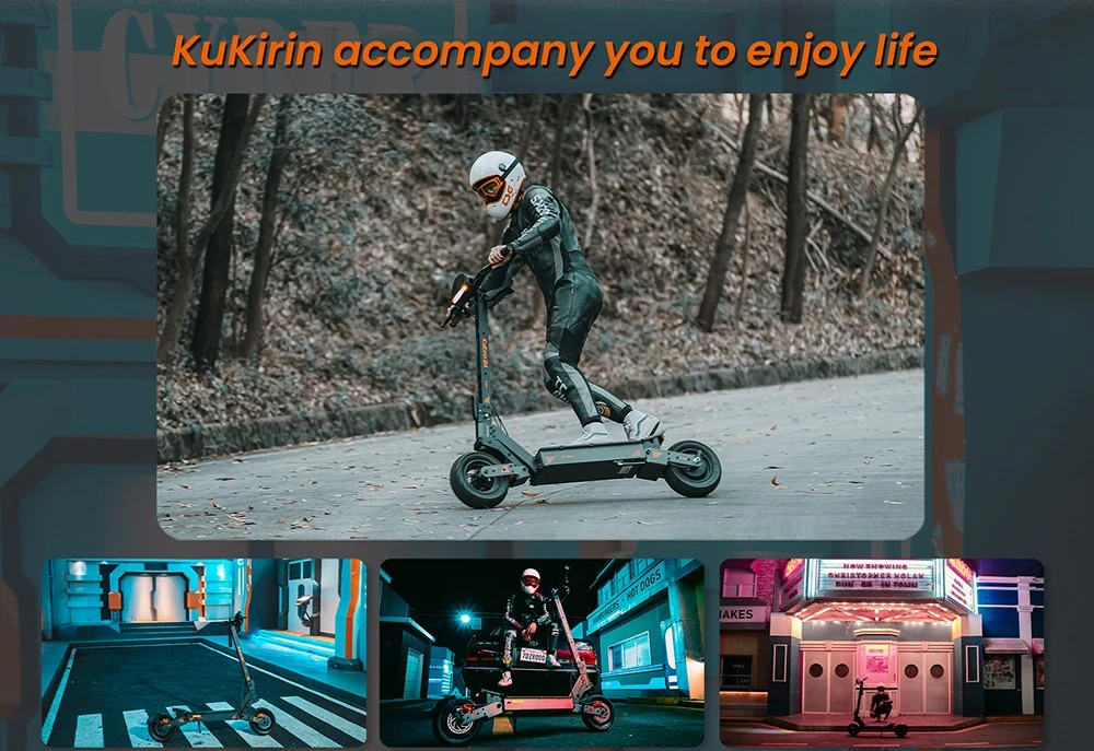 Trotinetă electrică KuKirin G4, 2 motoare de 1000 W, baterie de 60 V și 20 Ah, anvelope de 11 inch, viteză maximă de 70 km/h, autonomie de 75 km, frâne cu disc față și spate, amortizor cu patru brațe