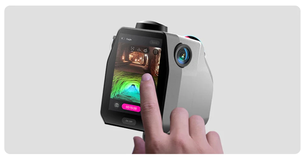 Scanner 3D LiDAR 3D Makerpro Eagle Max, précision de 2 cm, imagerie 8K Ultra, portée jusqu'à 140 m, écran 3,5 pouces