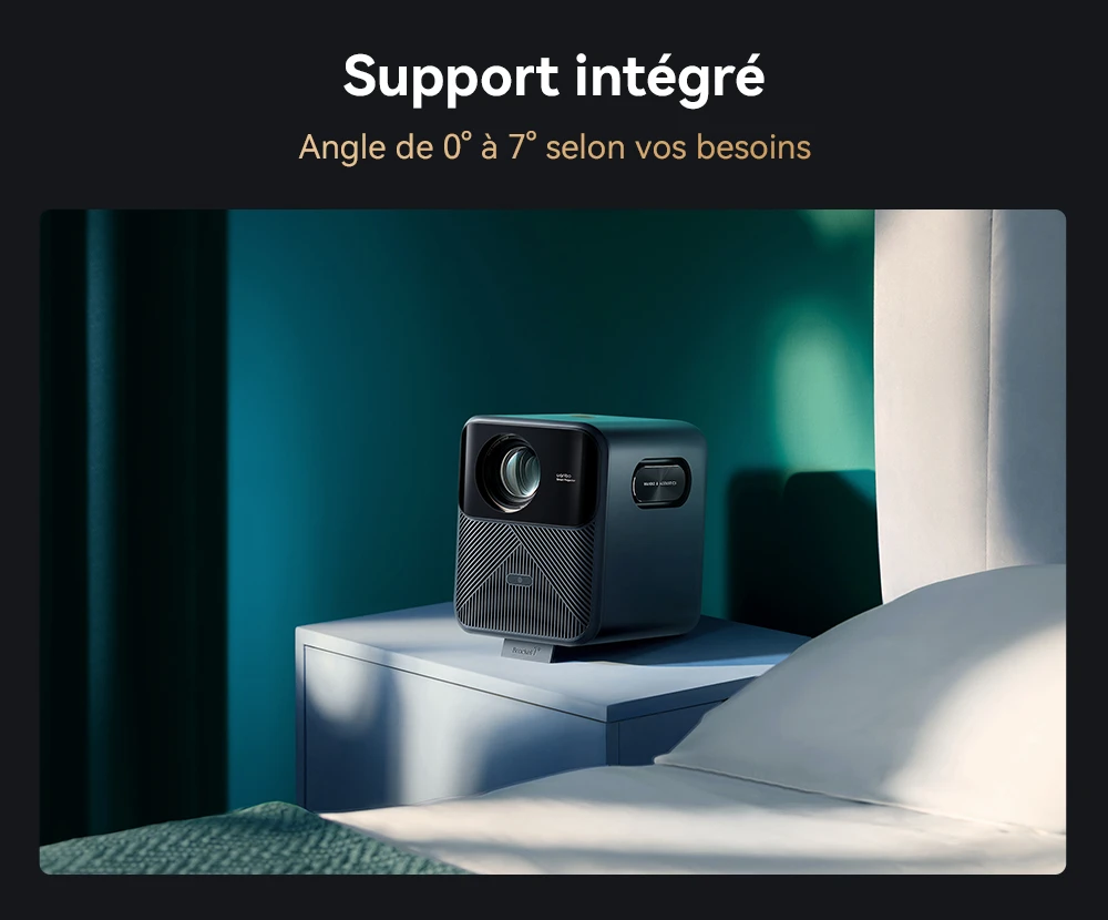 Projecteur LCD Wanbo Mozart 1 Pro, 900 ANSI, 1080P natif, Android TV 11, mise au point automatique, évitement d'objets - Prise UE