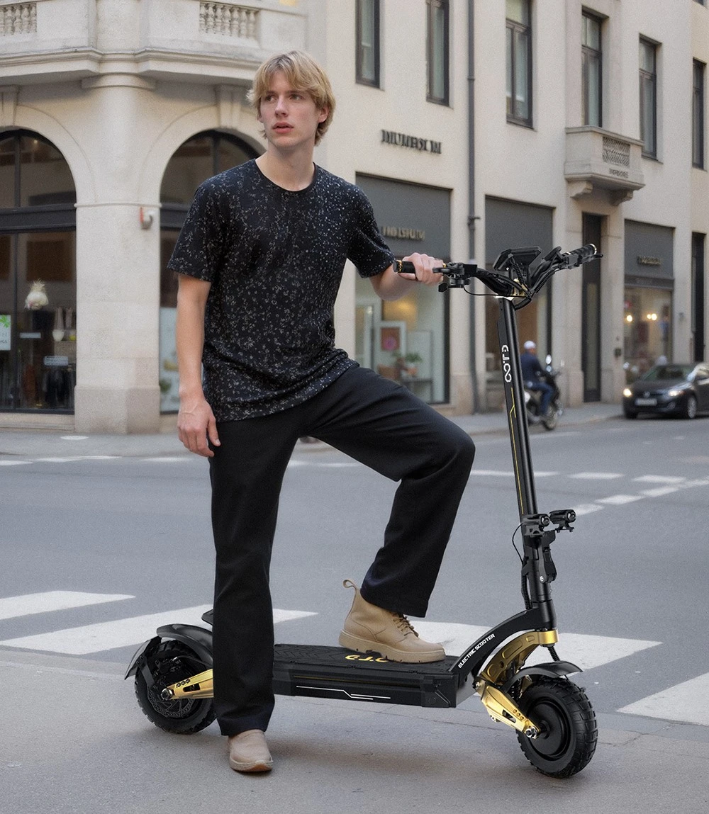 OOTD S30 Electric Scooter, 1200W*2 Motor, 52V 23.4Ah Battery, 10 inch Tires, 65km/h Max Speed, 60km Range, Front & Rear Hydraulic Disc Brake, LCD Display