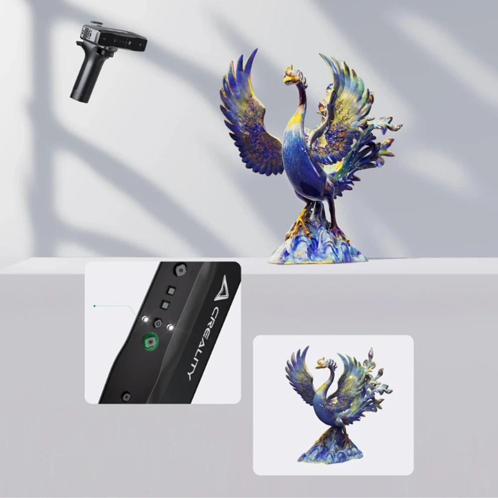 Scanner 3D Creality CR Scan Otter Lite, précision de 0,05 mm, objets de 20 à 2 000 mm, numérisation couleur 24 bits, visage et corps