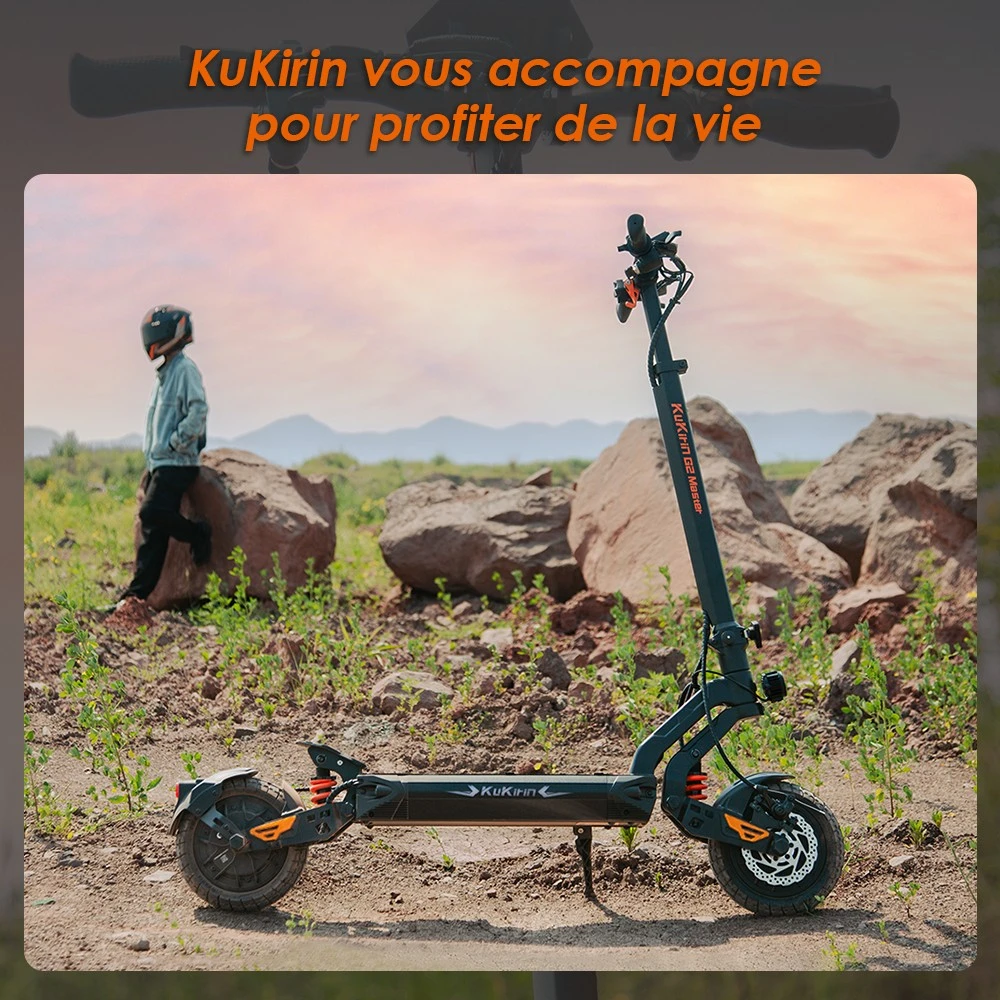 (2025 version) KuKirin G2 Master Trottinette électrique, pneus pneumatiques tout-terrain 10