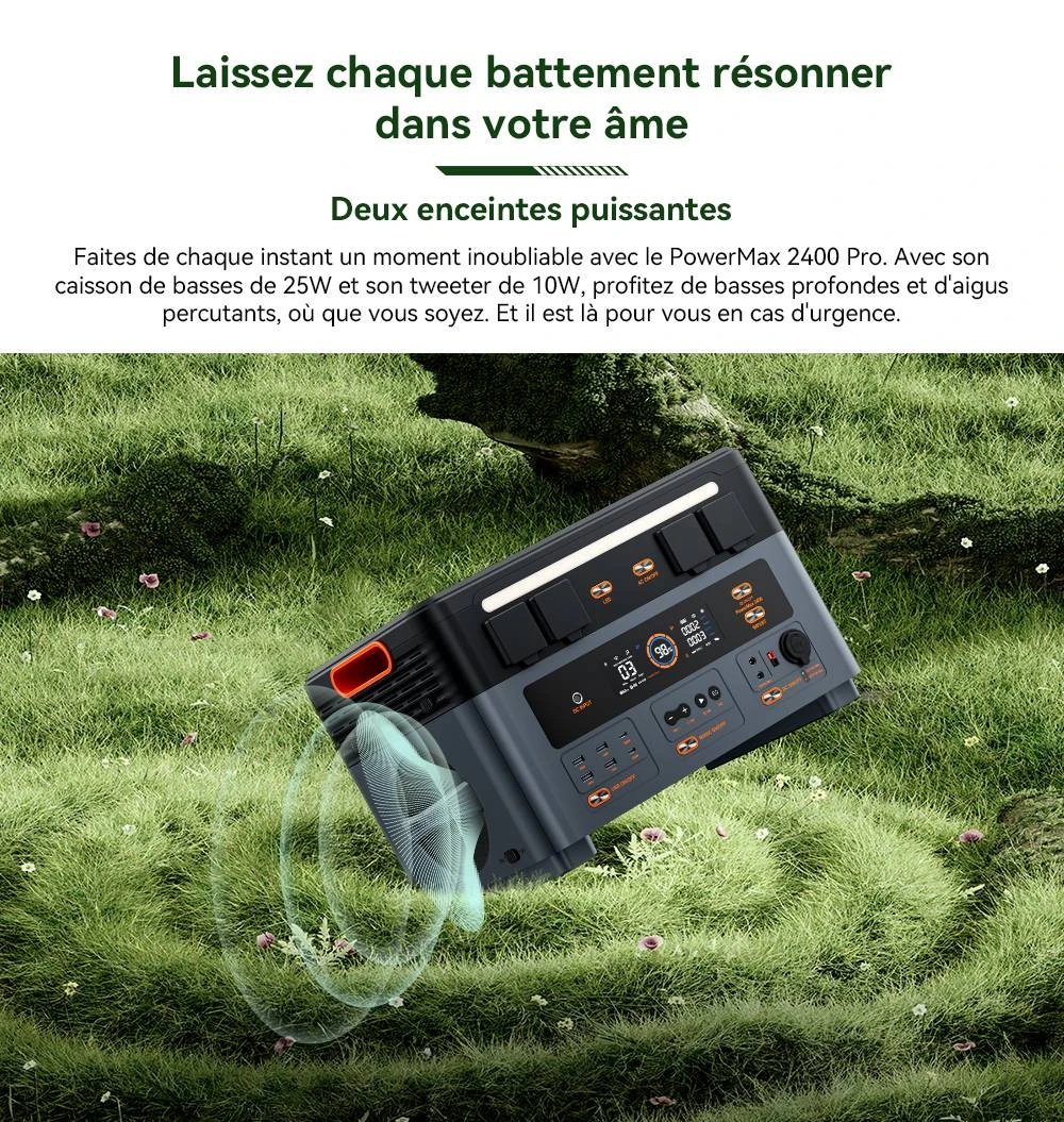 Blackview Oscal PowerMax 2400 Pro Station d'Énergie, 2016Wh 2400W, LiFePO4 3500+ Cycles, Charge 1.2h, App Smart