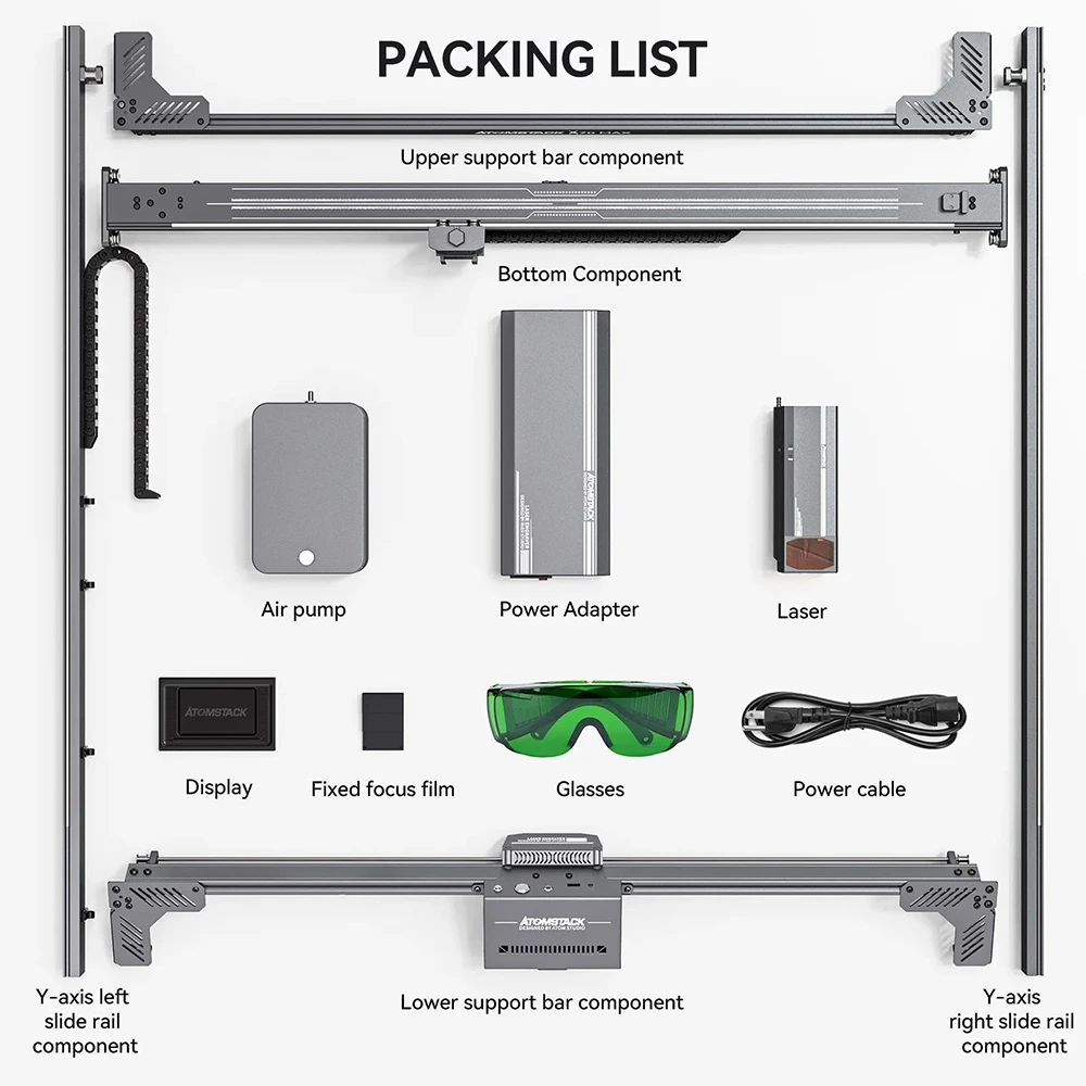 AtomStack X70 Max 70W Laser Engraver, 0.02mm Accuracy, Auto Focus, 800x850mm