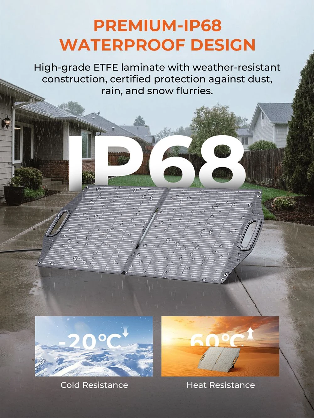 BigBlue SolarPowa 100 TOPCon 100W Solar Panel, PD 45W USB-C, 18W USB-A & MC-4 Ports, IP68