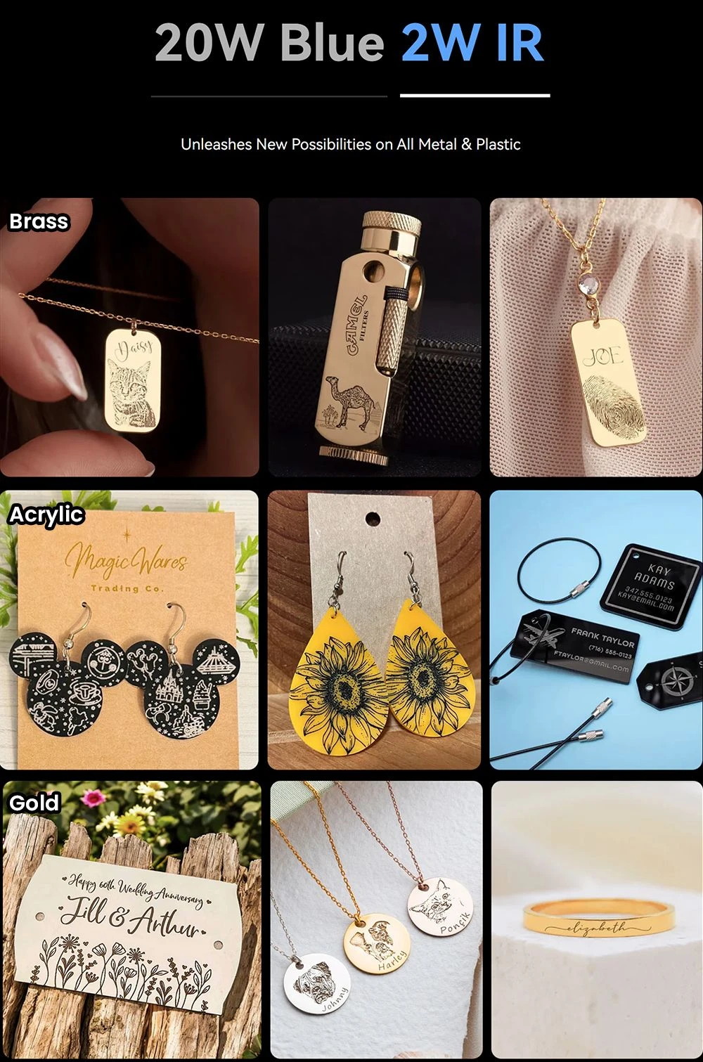 Graveur/découpeur laser Creality Falcon A1 Pro, 20 W bleu et 2 W infrarouge, caméra IA, vitesse de 600 mm/s, écran tactile 4,3 pouces, 358 x 268 mm, gris